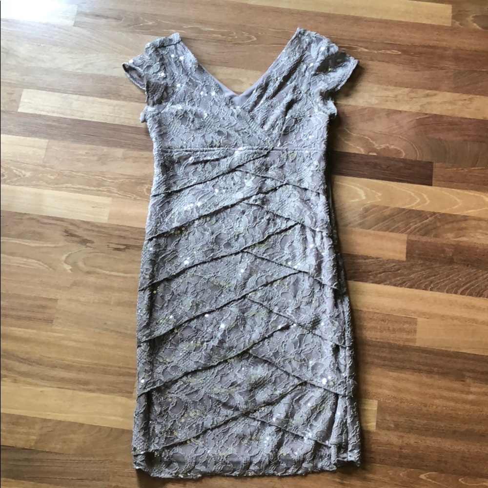 Taupe knee length dress